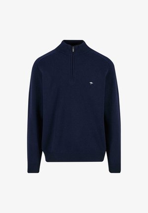 Fynch-Hatton, TROYER- ZIP SUPERSOFT - Džemper - navy