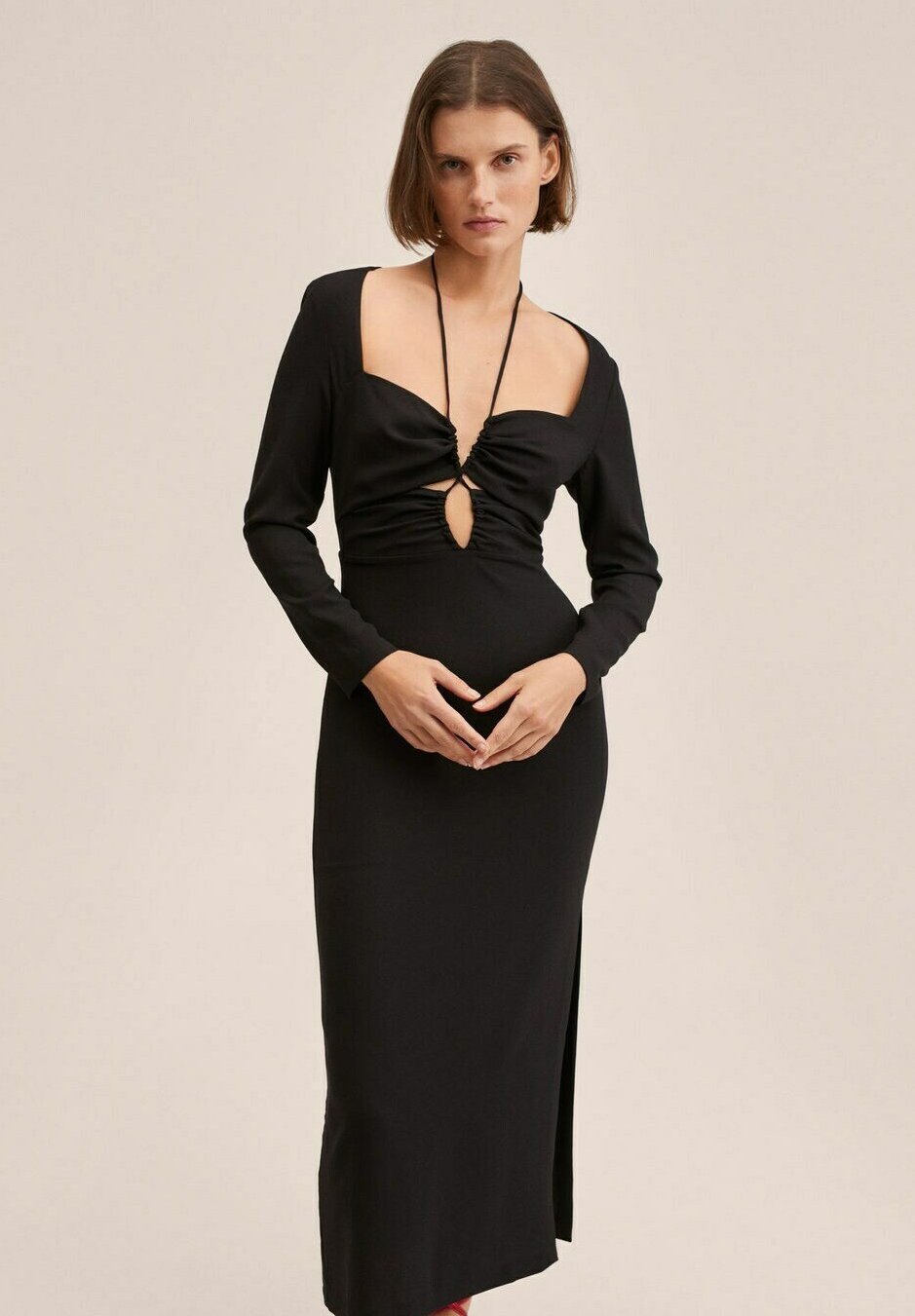 Mango Vestido largo - schwarz/negro - Zalando.es