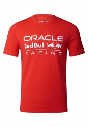 CORE FRONT LOGO FLAME SCARLET - T-shirt z nadrukiem