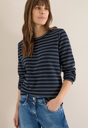 GESTREIFTES - Maglietta a manica lunga - blau