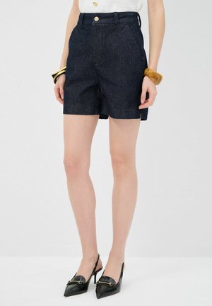 WITH POCKET - Farkkushortsit - dark blue