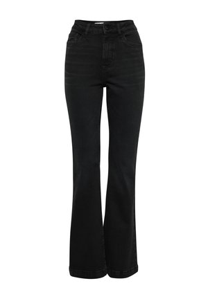 PULZ, PZBECCA UHW BOOTCUT LEG - Jean bootcut - black denim