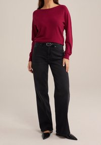 WE Fashion Stickad tröja - red