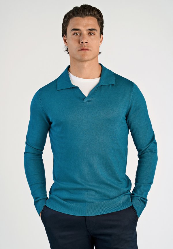 V-NECK - Strickpullover - petrol