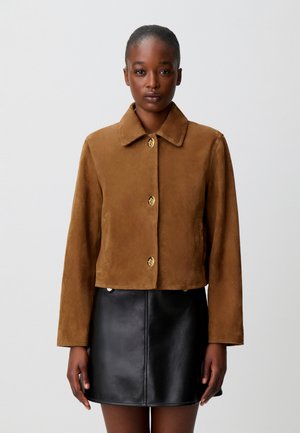 Claudie Pierlot, Chaqueta de cuero - beige