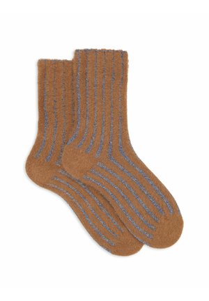 WITH VERTICAL STRIPES - Calze - brown