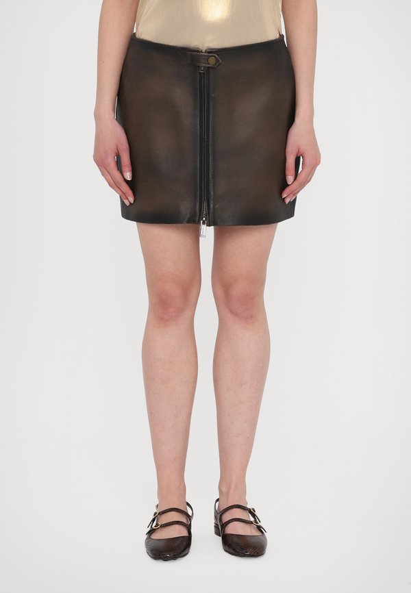 CIA SKIRT - Leather skirt