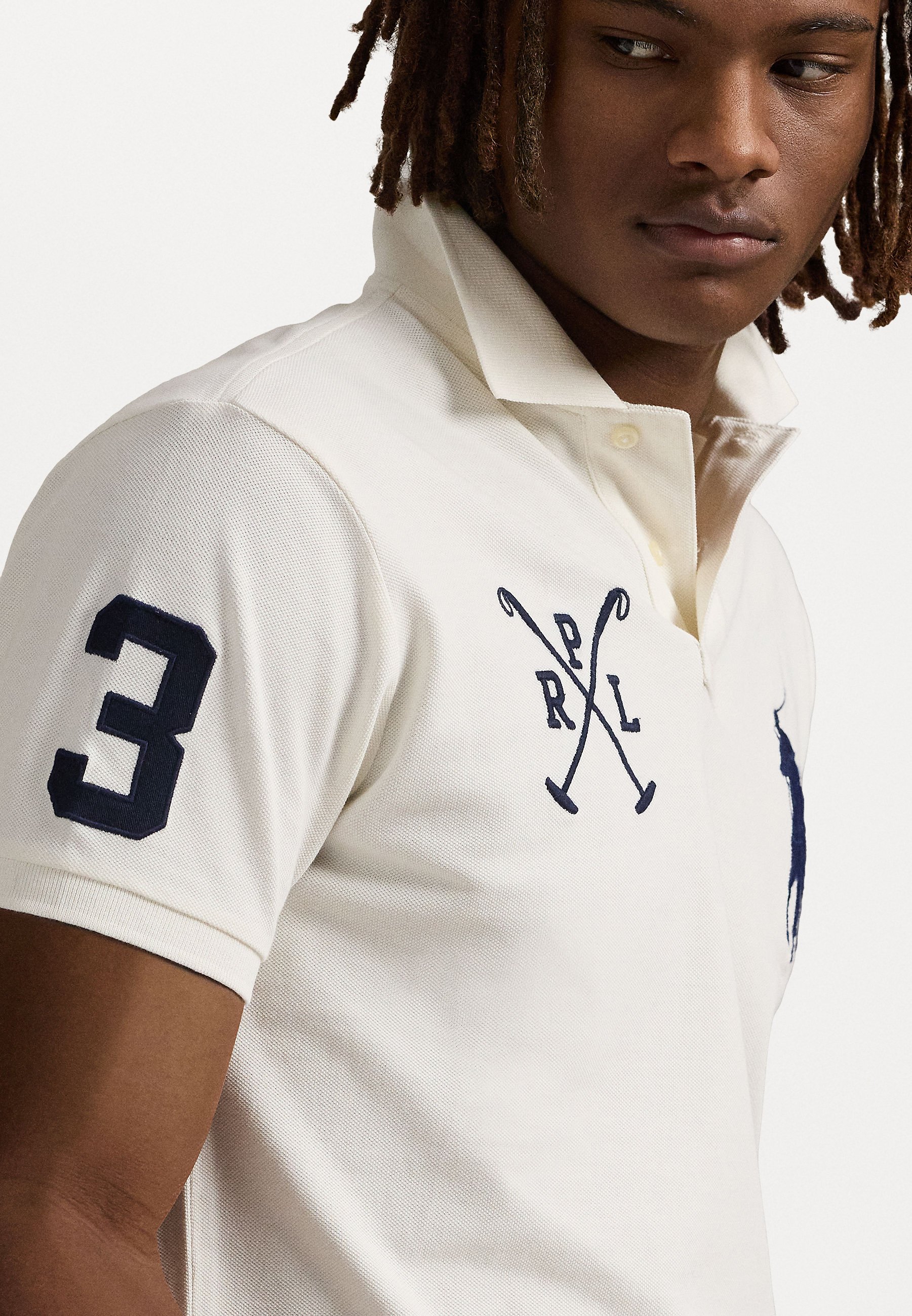 Polo Ralph Lauren Custom Slim Fit Big Pony Mesh Polo Shirt - Polo
