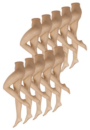 10-PACK FEINSTRUMPFHOSE - Medias - teint