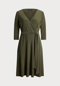 SURPLICE JERSEY DRESS - Jerseykjole - olive grove