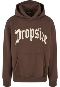 Dropsize HEAVY V2 PUFFER PRINT  - Kapuzenpullover - chocolatebrown