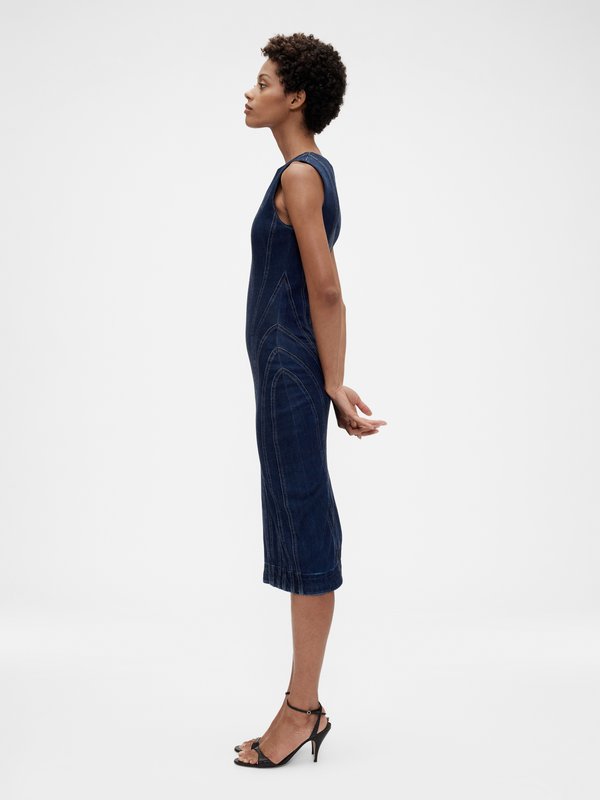 GAP STUDIO SEAMED DRESS DARK THOMAS - Denim dress - dark wash2