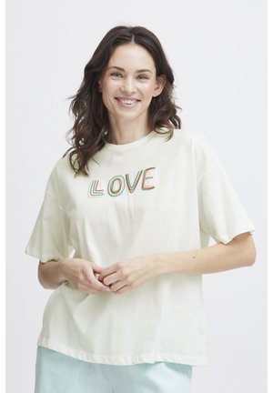 FRKOKO - Print T-shirt - blanc de blanc mix