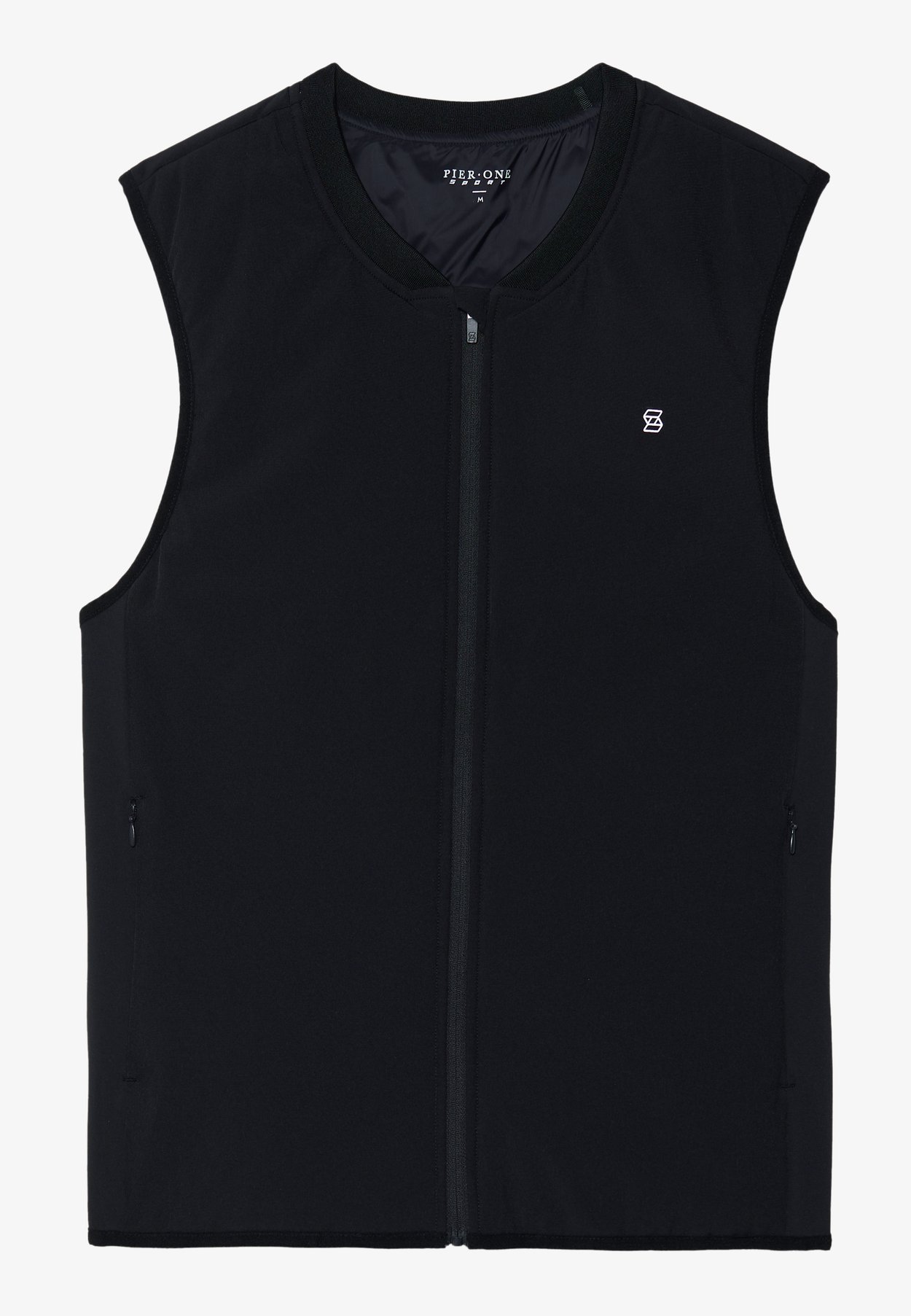 SLEEVELESS ZIP UP TRAINING GILET WITH POCKETS