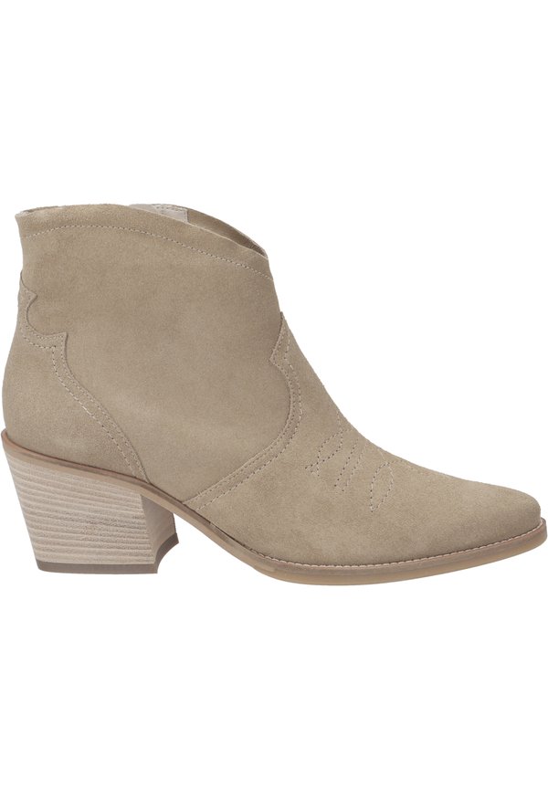 Cowboy/biker ankle boot - beige