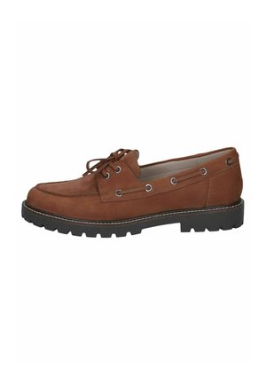 Caprice, HALBSCHUH - Chaussures bateau - cognac nubuc