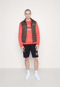 EA7 Emporio Armani WAISTCOAT - Strukirani kaput - dark grey