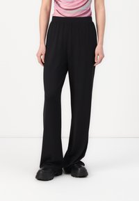 Pieces - PCNALA WIDE PANTS - Trousers - black Thumbnail Image 1
