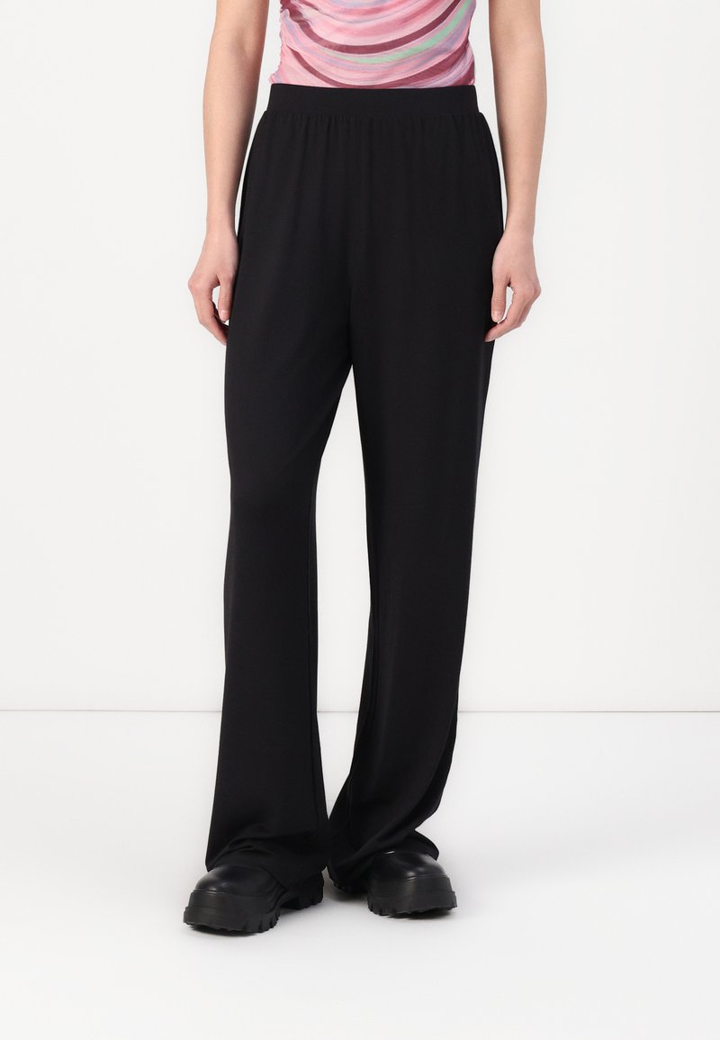 Pieces - PCNALA WIDE PANTS - Trousers - black, Enlarge