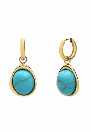 Earrings - gold turquoise