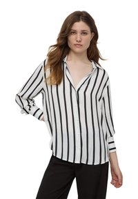 Terranova AMPIA IN RASO A RIGHE - Camicia - bianco lana