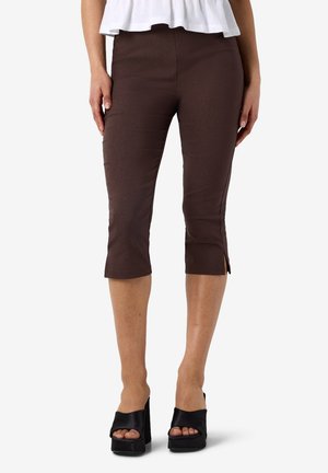 Noisy May NMWAYNE CAPRI PANT - Bukser - chocolate brown
