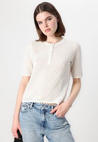 GAP POINTELLE - T-shirt basic - ivory frost