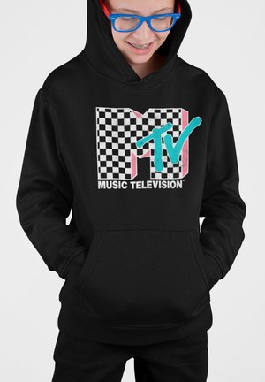 Henry Tiger CHECKERED MTV INVERSE - Kapuzenpullover - black