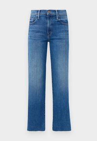 MID RISE ZIP ANKLE FRAY - Straight leg jeans - blue denim