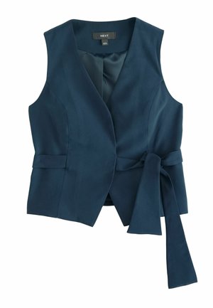 Next, REGULAR FIT - WAISTCOAT WITH TIE BELT . - Mellény - navy