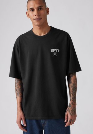 LSE HALF SLEEVE TEE - Tričko s potlačou - zipper radio back print we have seen the future front jet black