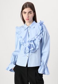 Sister Jane GRACE RUFFLE BLOUSE - Blusa com botões - blue