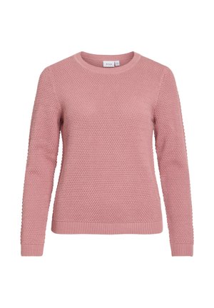 VILA, VIDALO O-NECK L/S KNIT TOP- NOOS - Jersey de punto - nostalgia rose