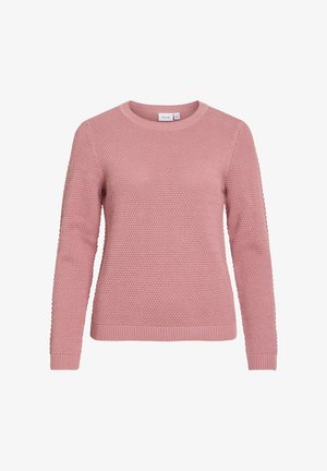 VILA, VIDALO O-NECK L/S KNIT TOP- NOOS - Jersey de punto - nostalgia rose