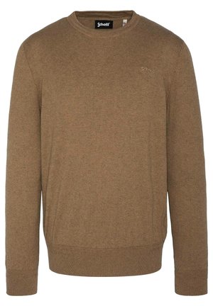 Schott COL ROND - Strickpullover - camel
