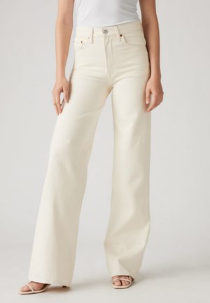 Levi's® RIBCAGE - Wide leg - white denim