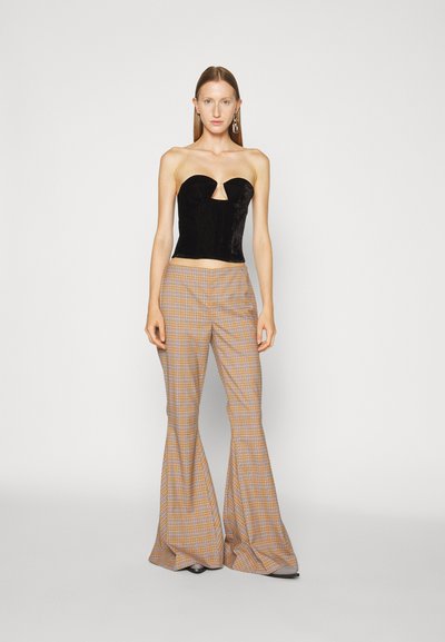 ROKH SEMI CUT U SHAPED BUSTIER - Μπλούζα - black