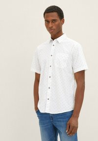 TOM TAILOR Hemd - off white green minimal design