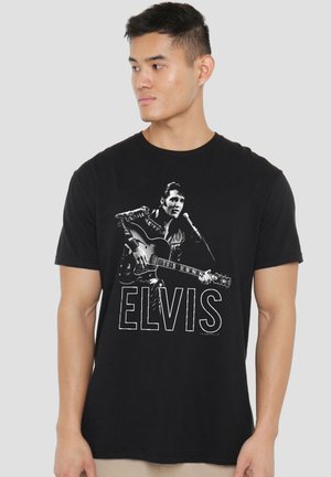 Cotton Soul, ELVIS PRESLEY GUITAR IN HAND - Print T-shirt - black