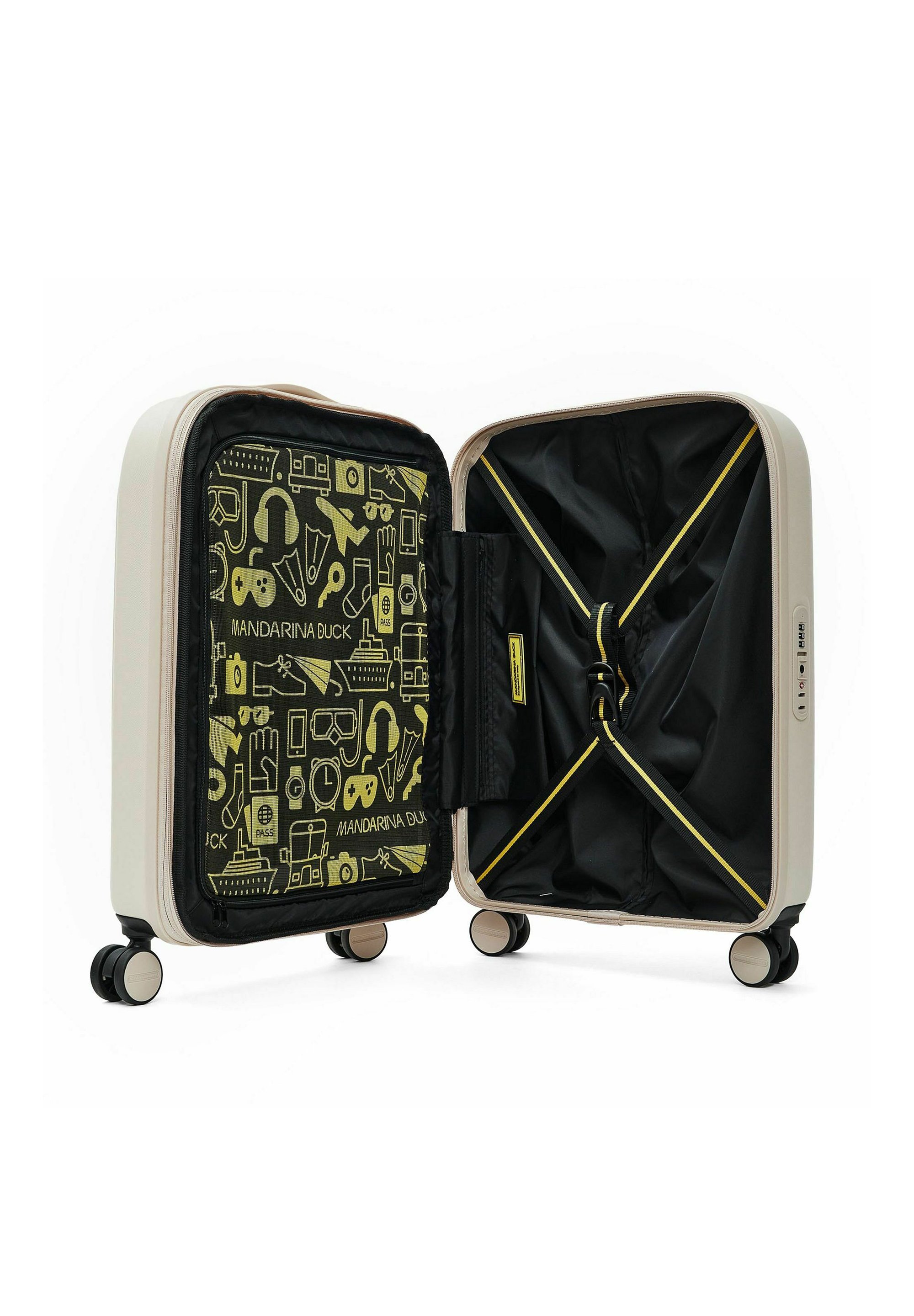 Mandarina Duck LOGO MIT DEHNFALTE - Wheeled suitcase - red metal