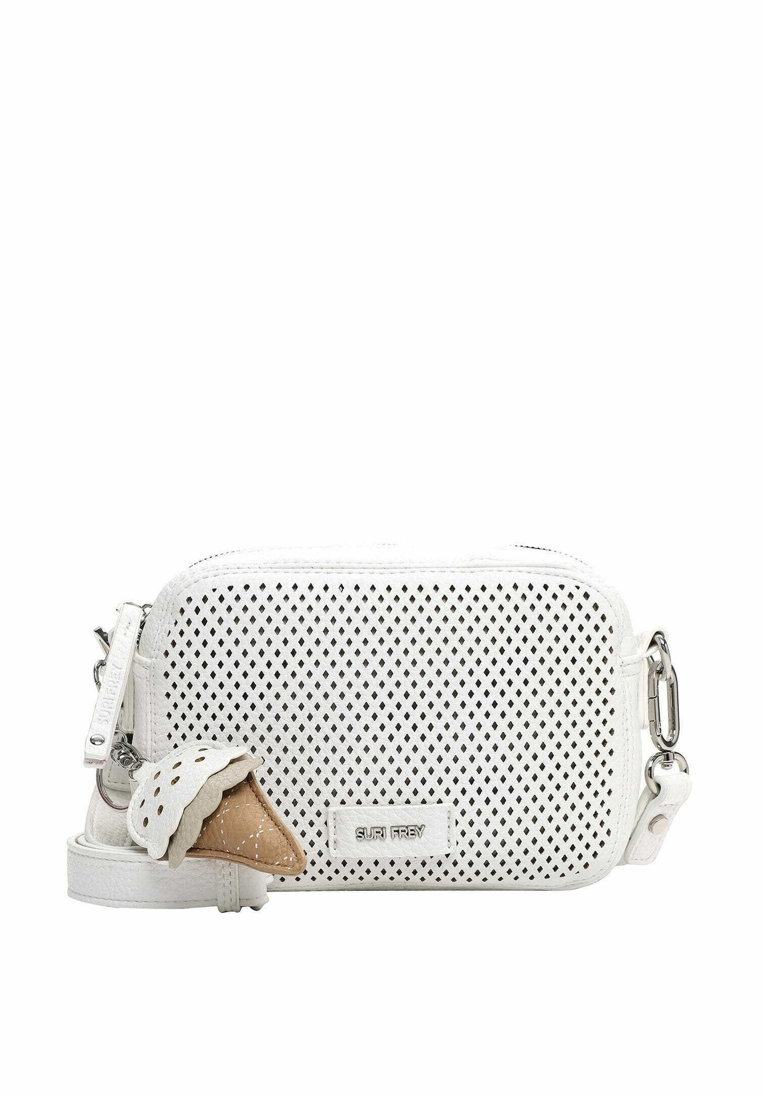 SURI FREY Jessey-Plane Phone Bag – Stylische Handytasche Mit Schulterriemen, Weiß