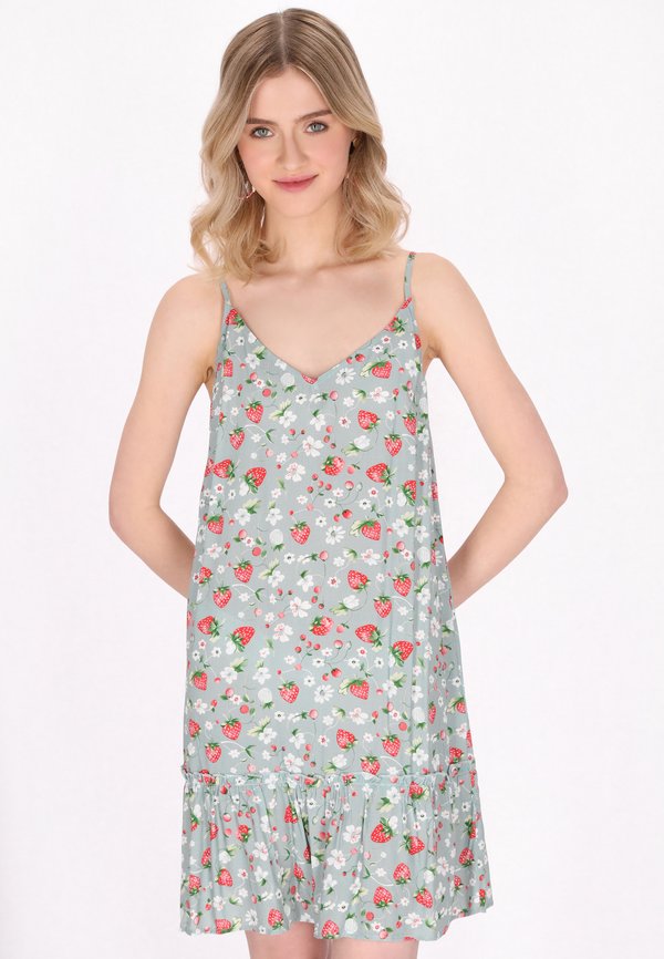 JURK - Freizeitkleid - zeg groen veelkleurig