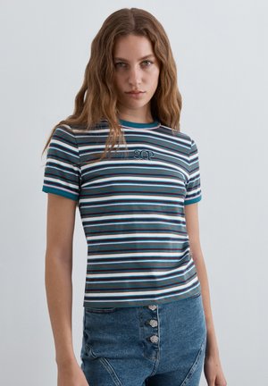 Scalpers, SCALPERS SCMULTISTRIPES SCP TEE - Camiseta estampada - multicolor stripes