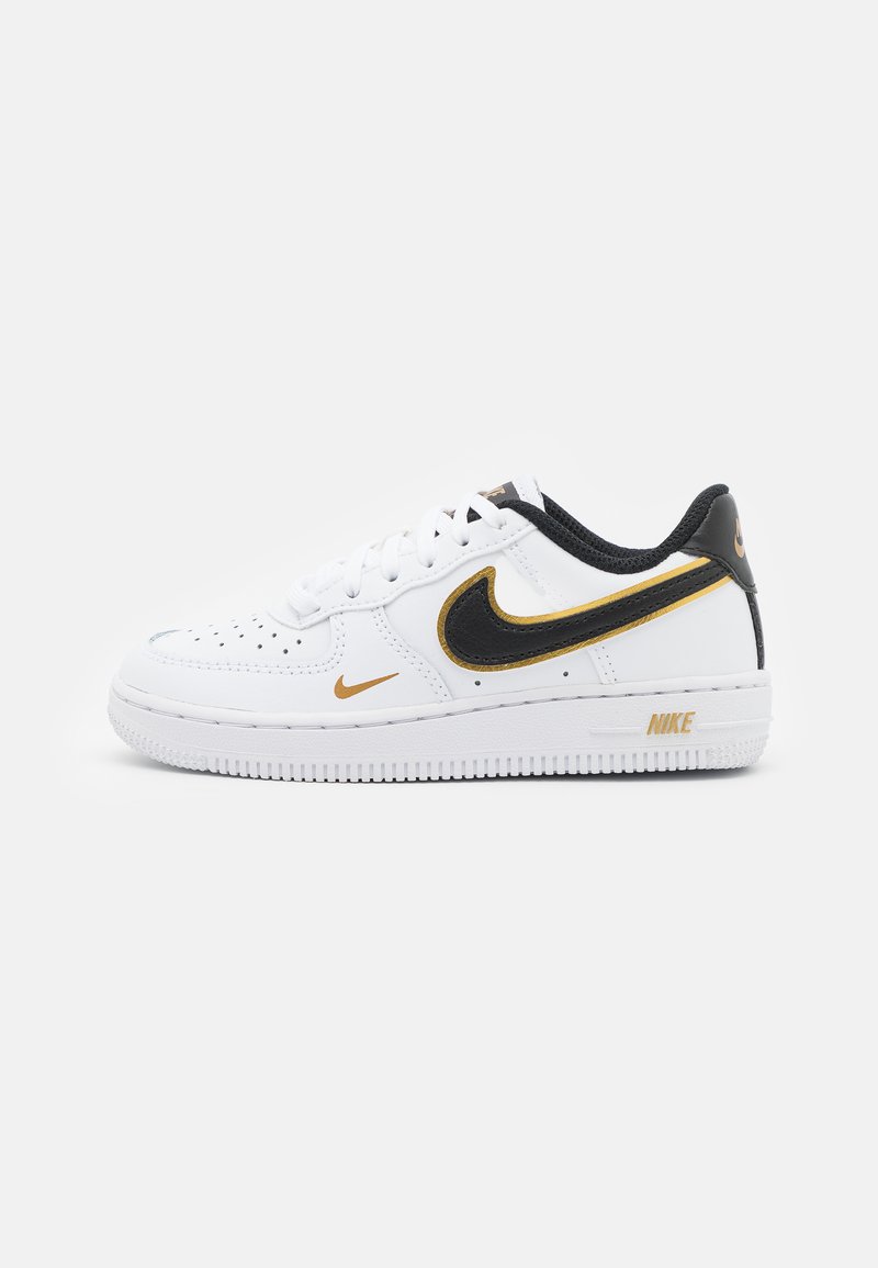 Nike Sportswear FORCE 1 LV8 UNISEX Baskets basses white/black/metallic gold/blanc ZALANDO.FR Nike Sportswear FORCE 1 LV8 UNISEX Baskets basses white/black/metallic gold/blanc ZALANDO.FR