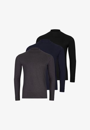 Ragman PACK OF 3 - Maglietta a manica lunga - dunkelgrau/dunkelblau/schwarz