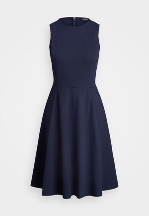 Lauren Ralph Lauren PONTE FIT AND FLARE DRESS - Jersey dress - lighthouse navy