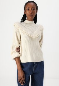 VILA VIBOOBA FRILL - Maglione - birch