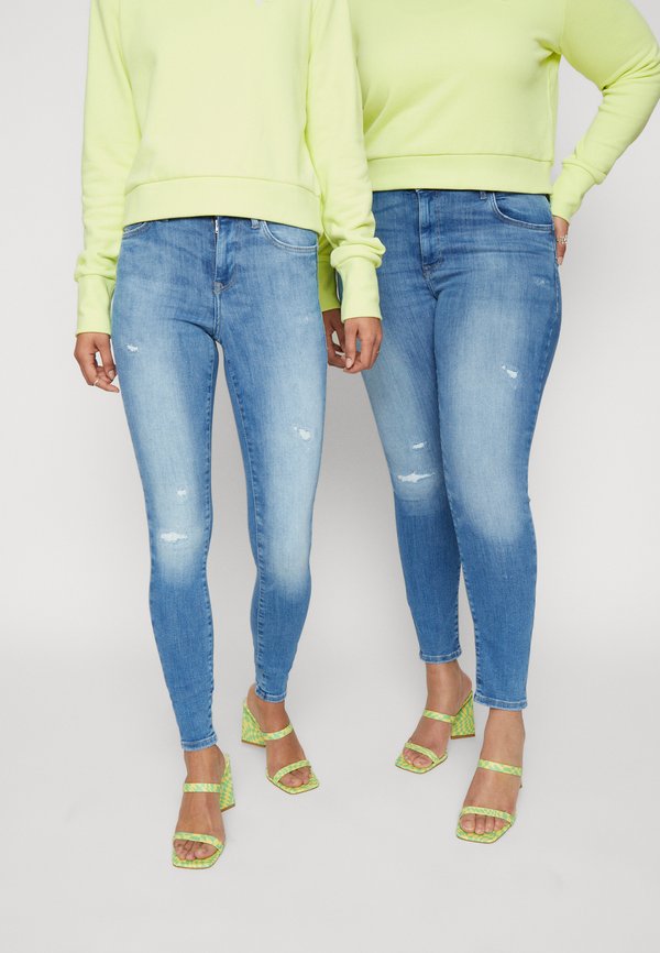 ONLPOWER MID PUSH UP DESTROIT - Jeans Skinny Fit3