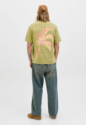 JORHYDRA CUTOUT TEE CREW NECK - T-shirt print - cedar