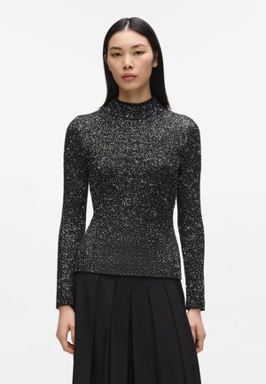 KARL LAGERFELD, SEQUIN KNITTED - Пуловер - gunmetal lurex